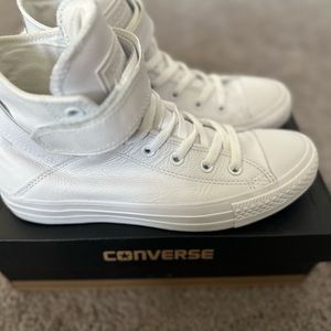 Converse Chuck Taylor Brea Hi 549582c All White Leather Women's 8